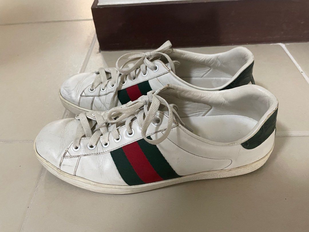 Authentic Gucci Ace Sneakers cherry line size 8 US