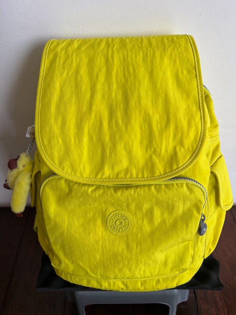 Authentic Lime Yellow Kipling Backpack Women s Fashion Bags Wallets Backpacks on Carousell