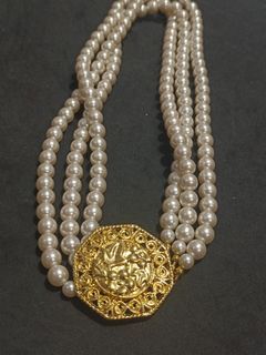 Avon 3 Strand Faux Pearl Necklace from Japan