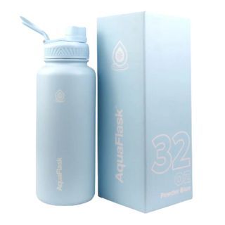 Brand new Aquaflask 32oz powder blue with free aquaflask tote bag