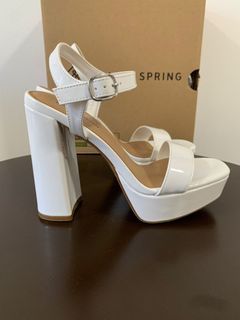 Call It Spring Gretchen White High Heel Platform Sandals