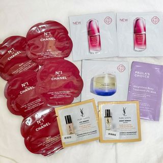 Chanel Foundation, eye cream, Shiseido cream, ysl serum bundle set