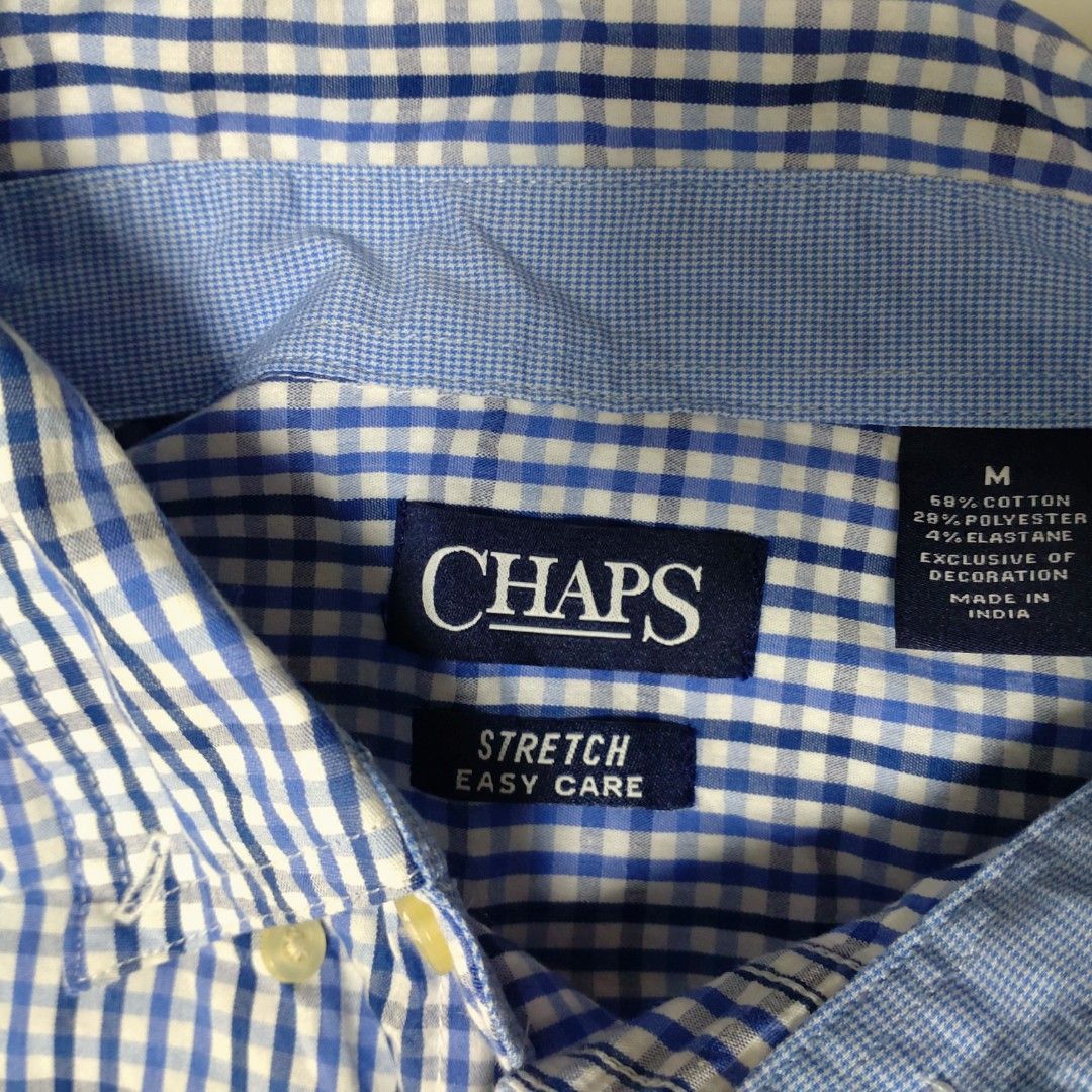 Chaps Button Down Shirt Long sleeves (Category: Formal Shirts) located in Caloocan City. Submitted by _vhergel.thrift.n.sell (Listing ID 1303122208, Image 3). Description: Size: Medium Dimes: Width 21" x Length 29" Location: North Caloocan Shipping: Lalamove or JNT Issue: None.