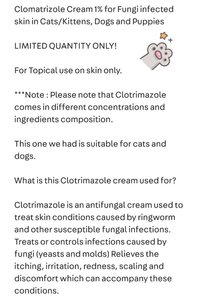Clotrimazole cream for cats shop