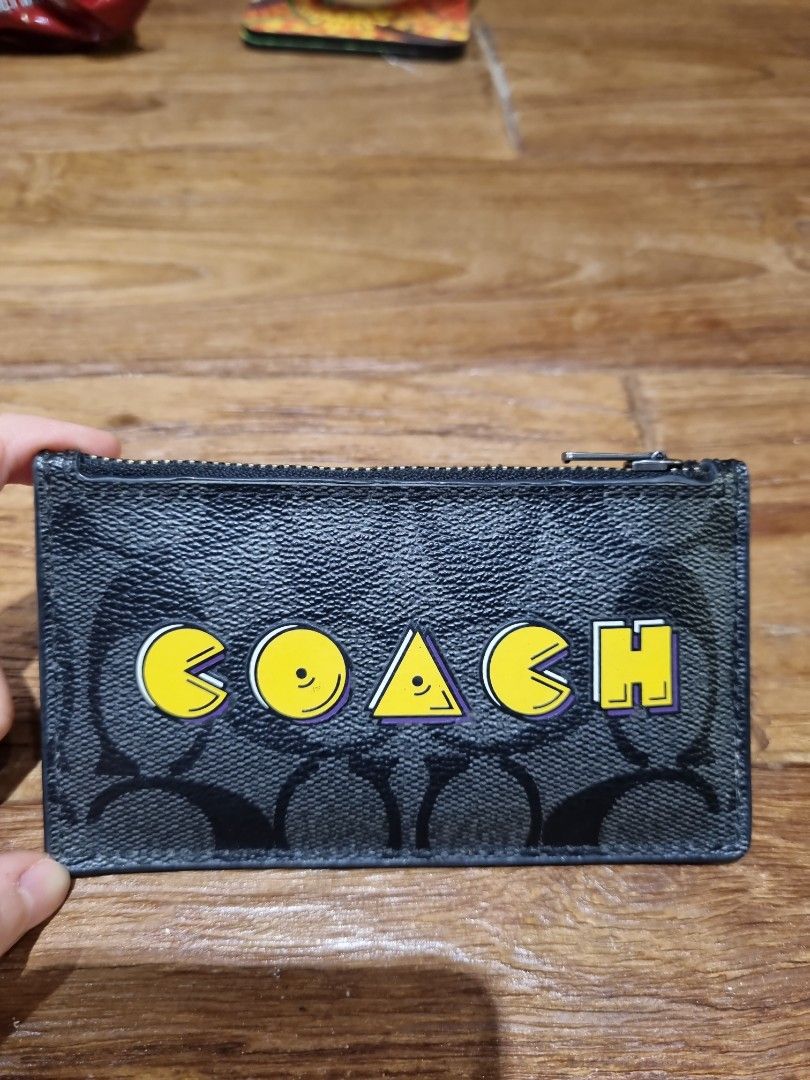 Coach pac man card holder sale