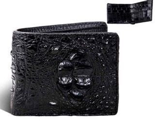 CROCO Handmade Mens Wallet 💯 Real Crocodile 12.5/9.5 cm Genuine Real Crocodile Vintage✅  8-10 days Pre  ORDER