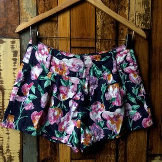 cute floral print beach shorts for women