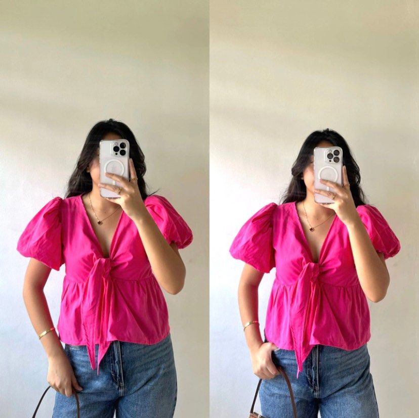 Dominique & Co. Blouse (Category: Blouses) located in Manila. Submitted by stuffbylaya (Listing ID 1303209401, Image 2). Description: No flaw. Worn only once. RFS: Will not use it anymore. .