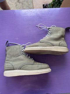 Dr Martens Gray suede boots