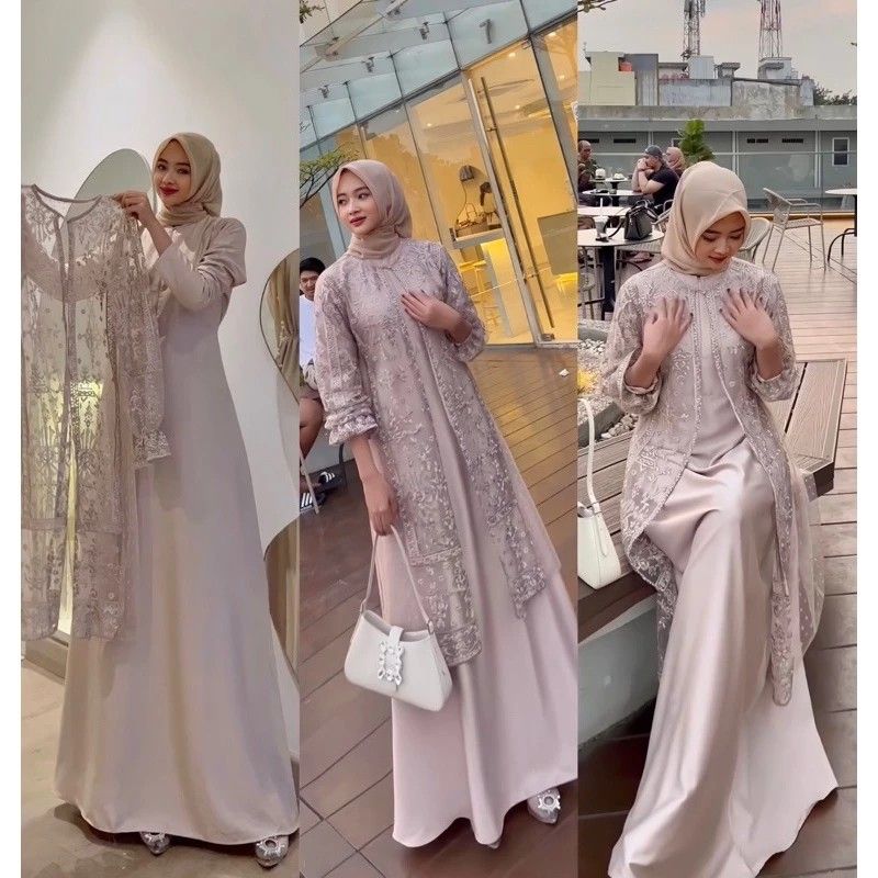 Dress hijab inner dan outer. Fesyen Wanita Muslim Fashion Two Piece di Carousell