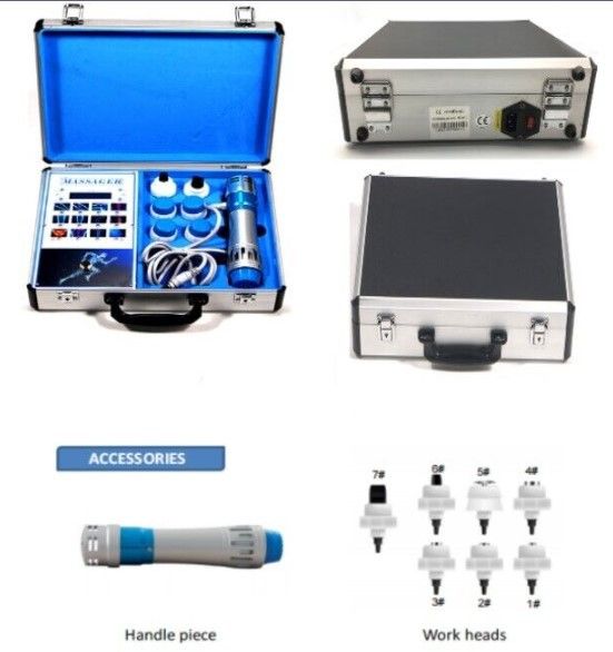 Electromagnetic Shockwave Machine (Category: Medical Supplies & Tools) located in Marikina City. Submitted by entropymarketing (Listing ID 1303136888, Image 1). Description: Electromagnetic shock wave machine Imported from US Brandnew Pre order basis Voltage: AC110V-AC220V Frequency: 50HZ/60HZ Power: 90W Max Current: 2A Max Number of output frequencies: 16 Number of output levels: 12 Number of transmitters: 7pcs Package Included: 1 x Host 7 x Mas