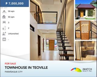 FOR SALE: House and Lot in Carfel Townhouses Teoville 3, Paranaque City