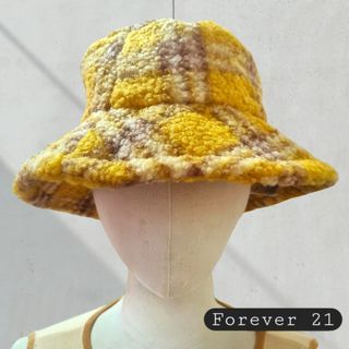 Forever 21 Plaid Faux Shearling Bucket Hat