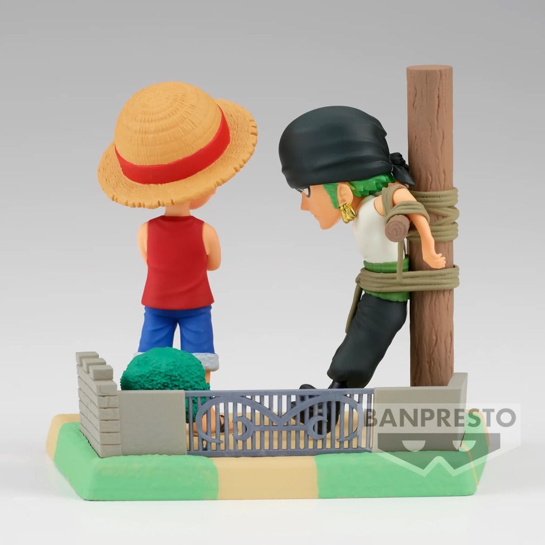 [Free Delivery] Bandai Banpresto: One Piece World Collectable Figure Log Stories - Monkey D Luffy and Roronoa Zoro (Category: Toy Figures) located in Singapore. Submitted by juscollect (Listing ID 1303167994, Image 3). Description: [Brand New In Box] Bandai Banpresto: One Piece World Collectable Figure Log Stories - Monkey D Luffy and Roronoa Zoro This is an agent version obtained through an authorized distributor - Approximately 7cm or 2.7 inche