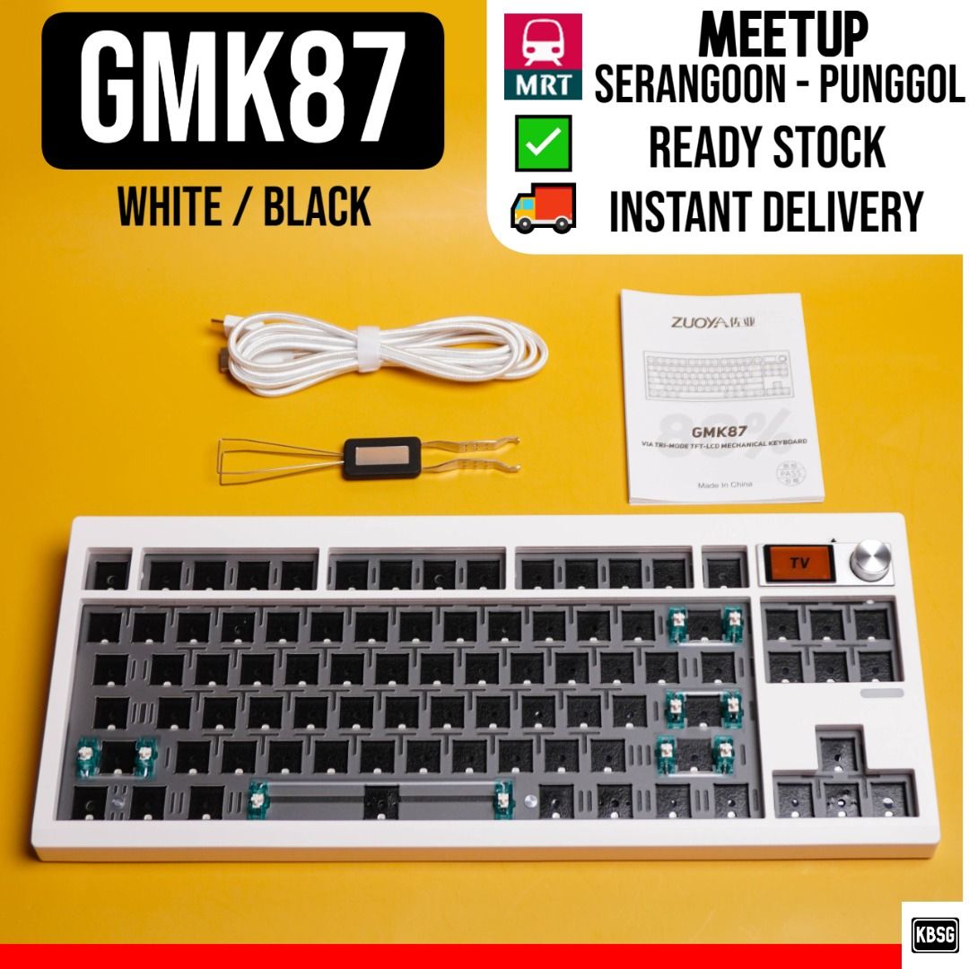 (SALE) GMK87 80% Custom Keyboard kit with volume knob for custom mechanical keyboard