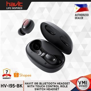 HAVIT I95 Touch Control Bluetooth Earphones Free Role Switch HD Stereo Wireless Earbuds VMI DIRECT