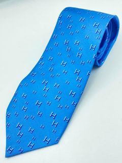 Hermes blue necktie