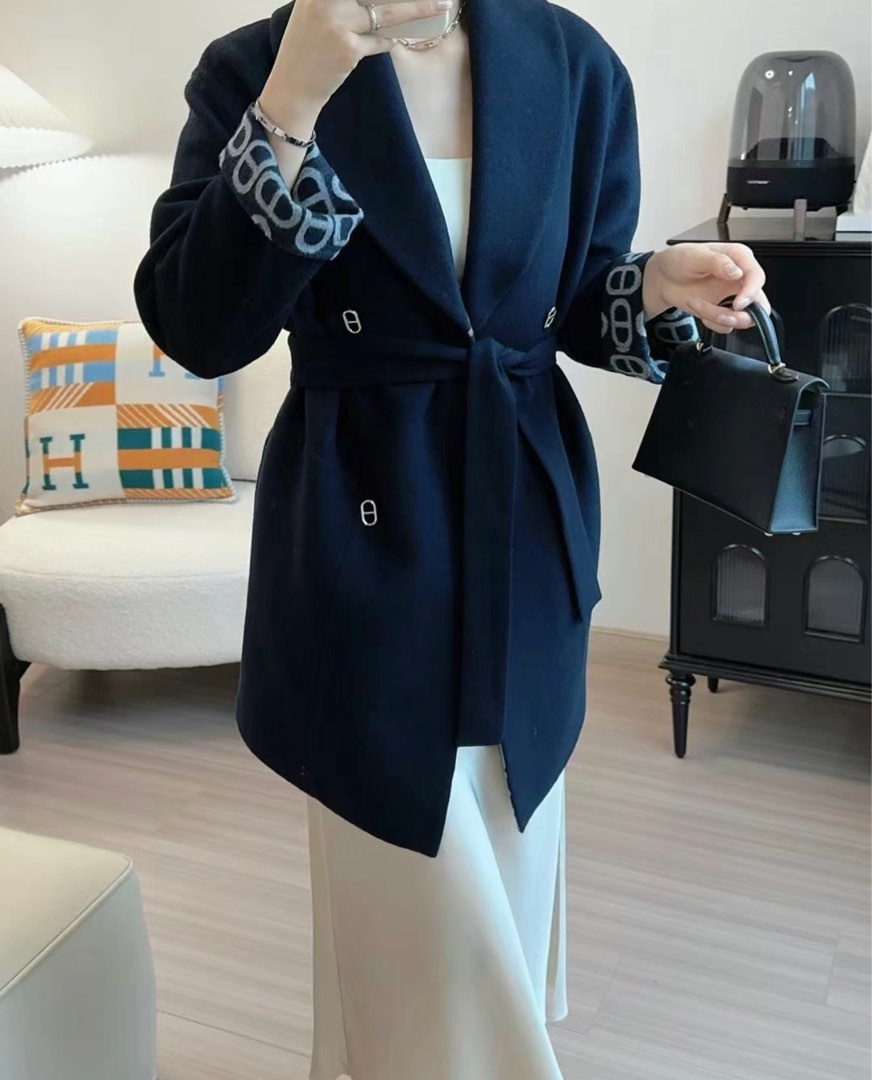Hermes wool Supple pea coat Carousell