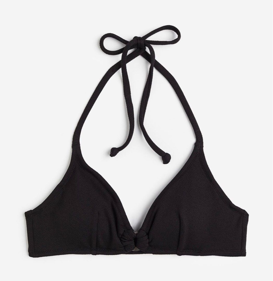 H&m black bikini top store