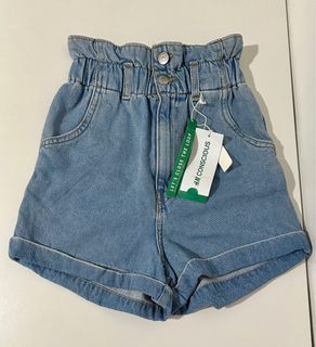 H&M paper bag denim shorts