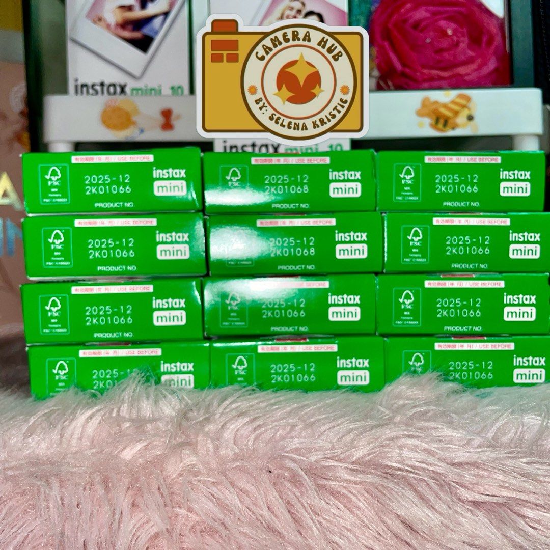 Instax Mini Film (Category: Announcements) located in Makati City. Submitted by CameraHubPH (Listing ID 1303183337, Image 2). Description: Fujifilm Instax Mini Film FOR SALE 🦋🩷 - BRANDNEW ✨ - 2025-12 Expiration 10's with box only available ₱360 📍Mandaluyong Area 📍SF Shoulder by the buyer.