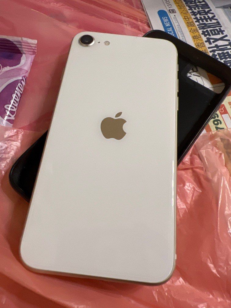 iPhone SE 3 星光白128GB 官換機無盒, 手提電話, 手機, iPhone, iPhone 