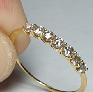 K18  japan ring champagne diamond