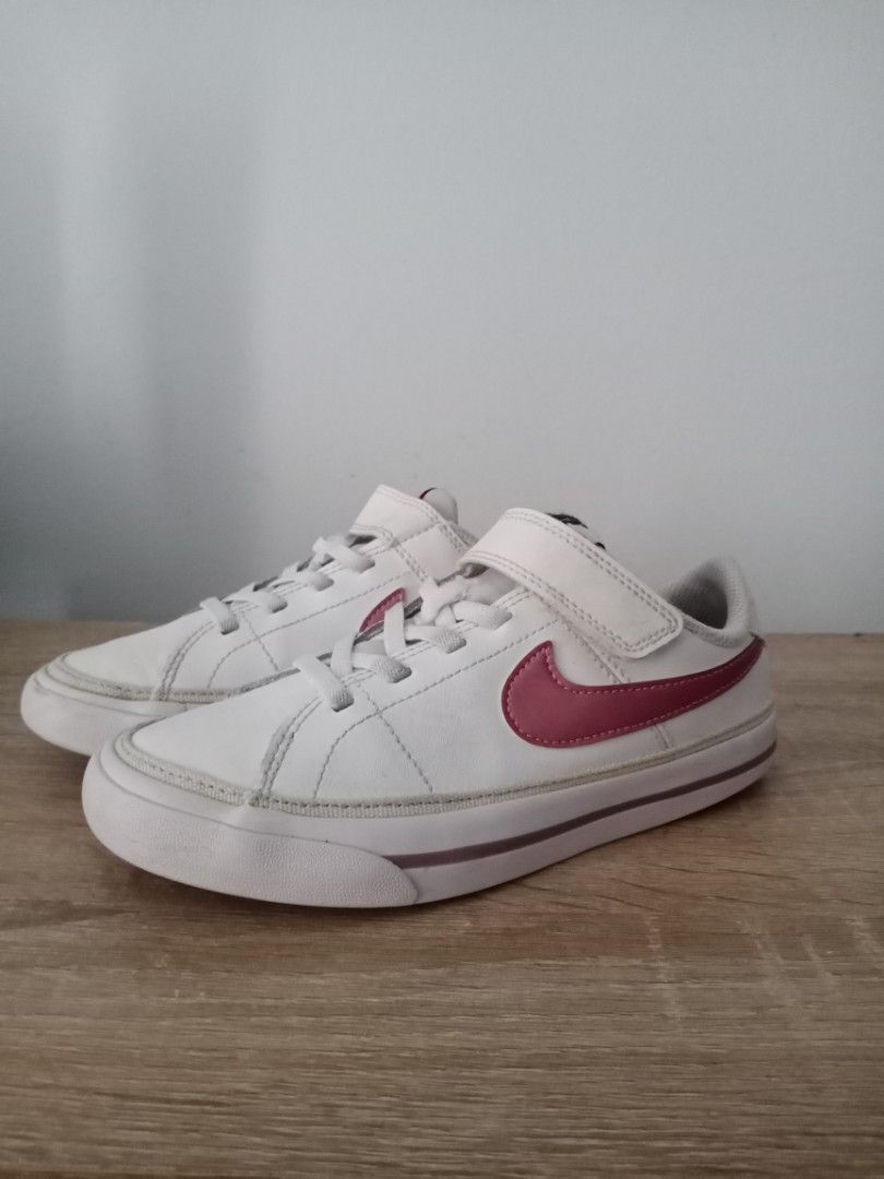 kasut budak bundle Nike Court Legacy White pink glaze