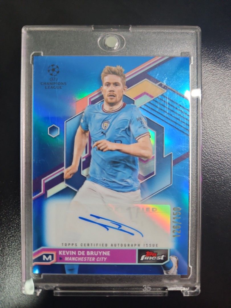 Kevin De Bruyne 2022 Topps Finest /150 auto (Soccer Card), Hobbies 