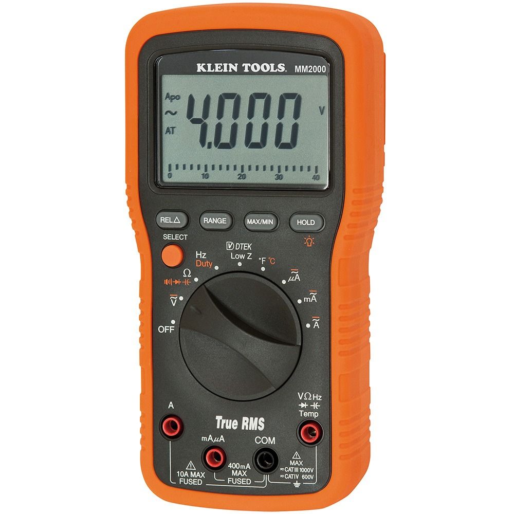 Klein Tools Digital Multi-Tester MM2000 (Category: Construction Tools & Equipment) located in Manila. Submitted by homecareph (Listing ID 1303104013, Image 2). Description: 02-05-2026 ✅For Sale !!! Retail / Wholesale ✅KLEIN TOOLS DIGITAL MULTI-TESTER ✅MODEL: MM2000 ✅Cat Rating: CAT III 600V ✅DC Current: 10A ✅AC/DC Voltage: 600V ✅Batteries 2x AAA ✅FEATURES: • True RMS measurements. • Backlit display. • Analog bar graph. • Low impedance. • Measures