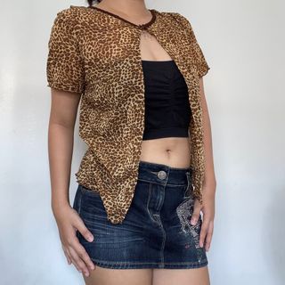 leopard printed fashion cover up