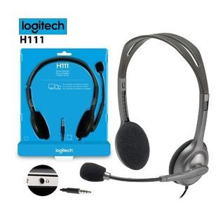 Logitech H111 Wired Stereo Business Headset 3.5mm Plug PC Multi-device Headphones with Mic