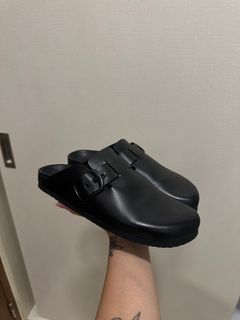MANGO Leather Clogs with Buckle (38 Women)