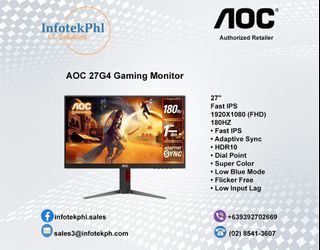Monitor AOC 27G4 27" Fast IPS 1920X1080 (FHD) 180HZ Gaming Monitor