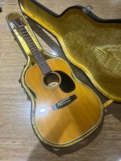 Morris FG15 1975 Vintage Japan OM Acoustic Guitar + Hard Case