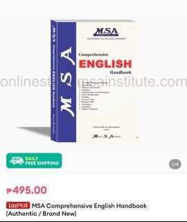 MSA Comprehensive English Handbook