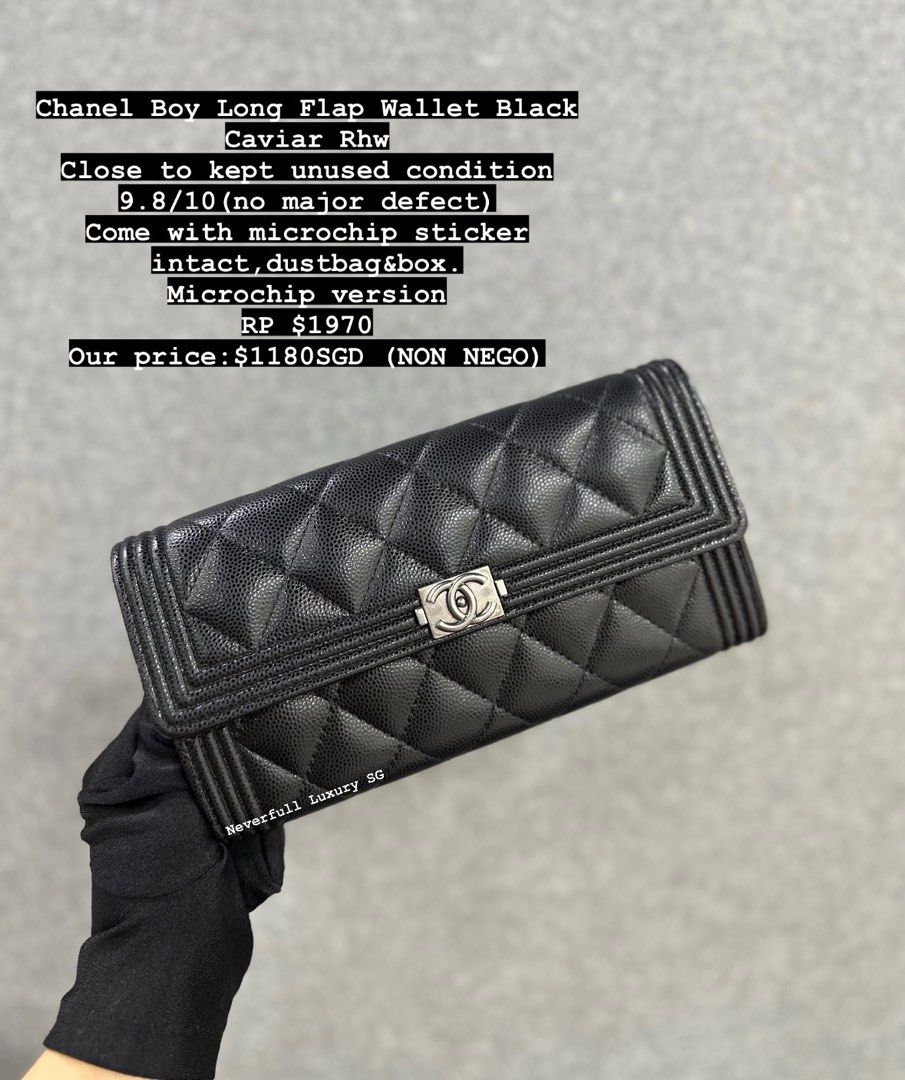 Chanel boy long flap wallet clearance