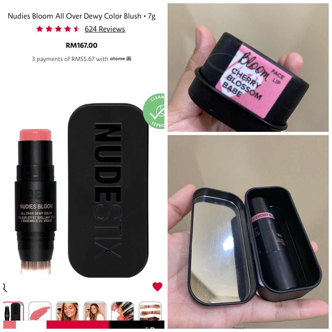 Nudestix Cherry Blossom Babe Dewy Blush, Beauty & Personal Care, Face