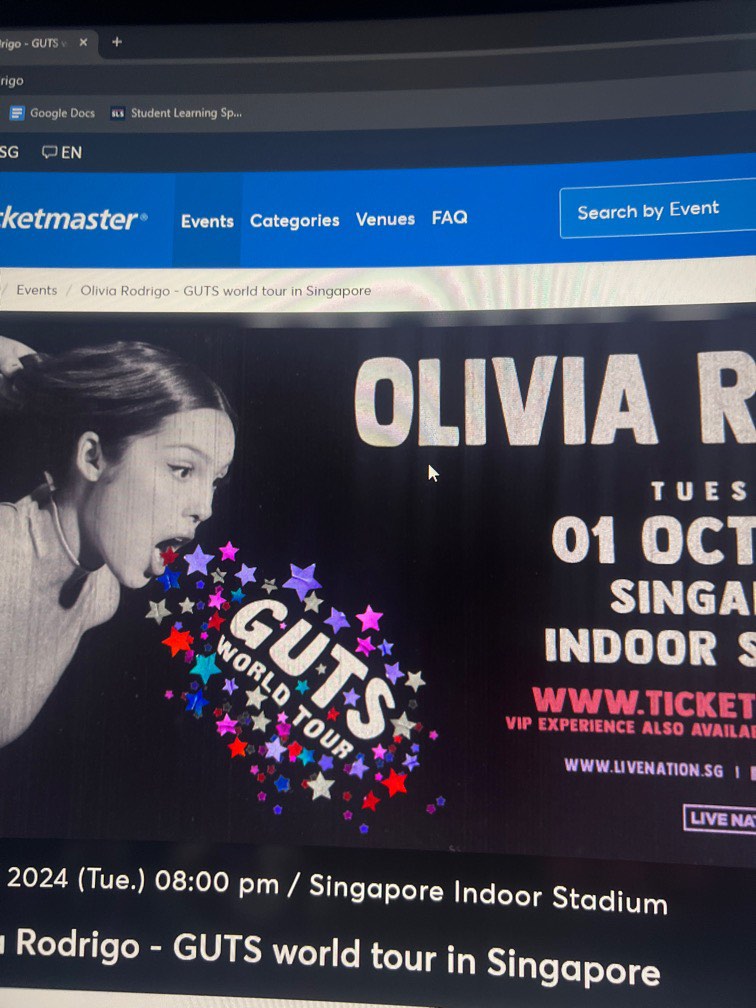 Olivia Rodrigo VIP Tix x1, Tickets & Vouchers, Event Tickets on Carousell