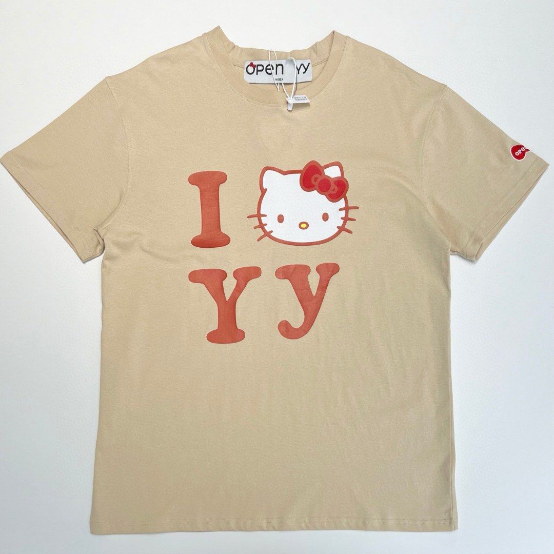 Open YY x Hello Kitty T-Shirt (Khaki) [EXCLUSIVE] HELLO KITTY X YY