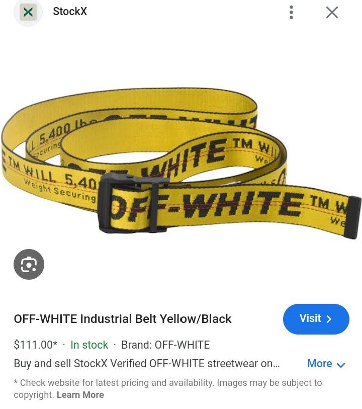 Stockx off white belt store