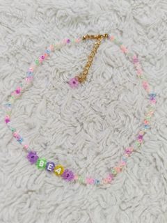 Personalized colorful flower necklace