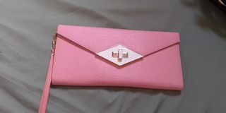 pink formal clutch bag