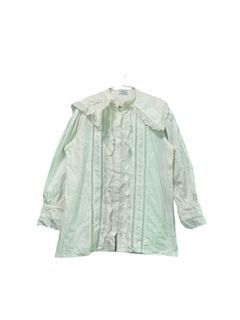 Plus size Oni white coquette lolita long sleeves collared top blose shirt tshirt tee