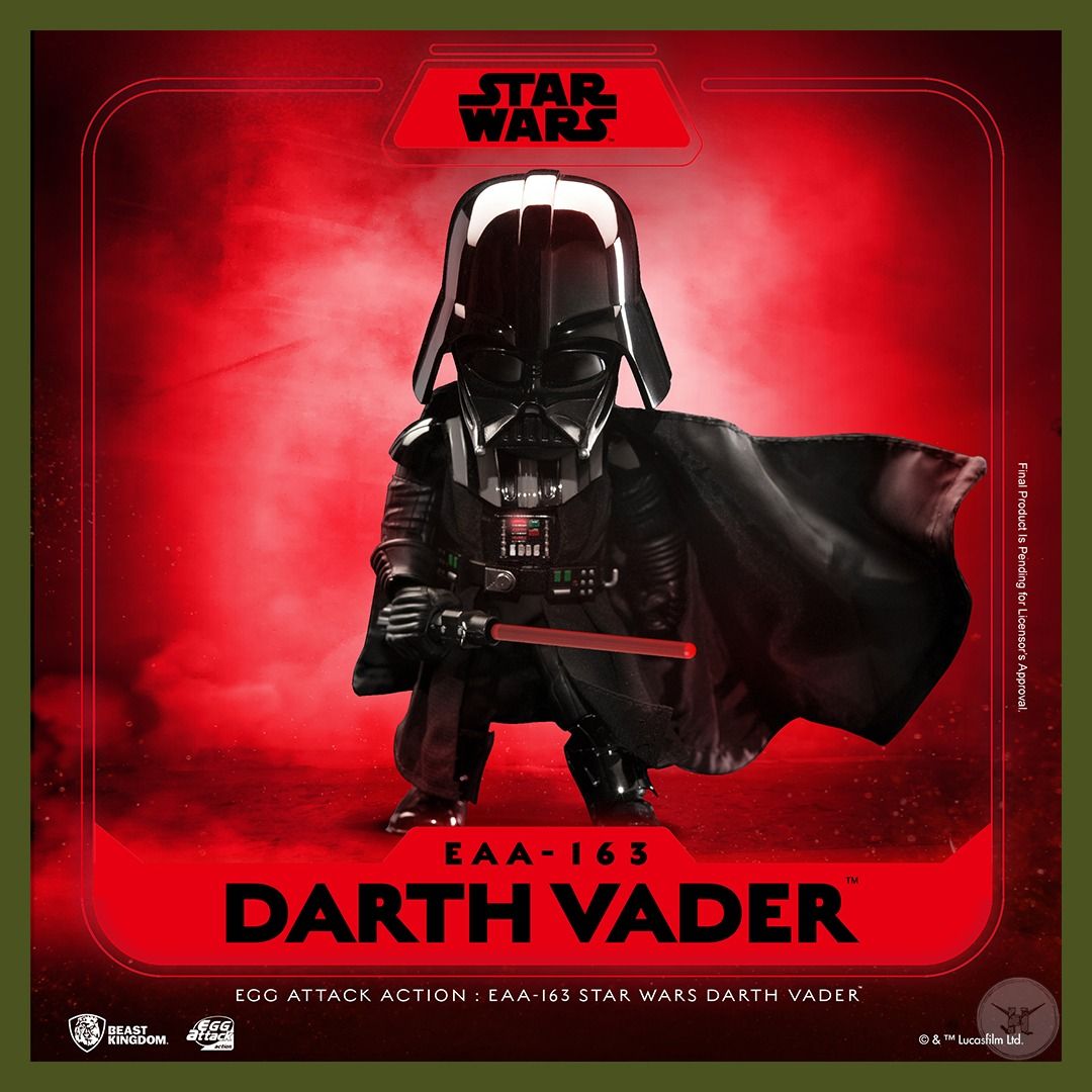 PRE-ORDER!! Egg Attack Action Star Wars Series: Star Wars Darth Vader EAA-163 (Category: Figurines & Statues) located in Quezon City. Submitted by figsnkits (Listing ID 1303240456, Image 1). Description: PRE-ORDER!! Beast Kingdom: Egg Attack Action Star Wars Series: Star Wars Darth Vader EAA-163 Pre-order price: Php 4,460 Min. DP: Php 1,100 (new) Php 700 (return customers) SRP: Php 4,950 Deadline: May 20, 2024 or until PO slots are full ETA: Q2 2