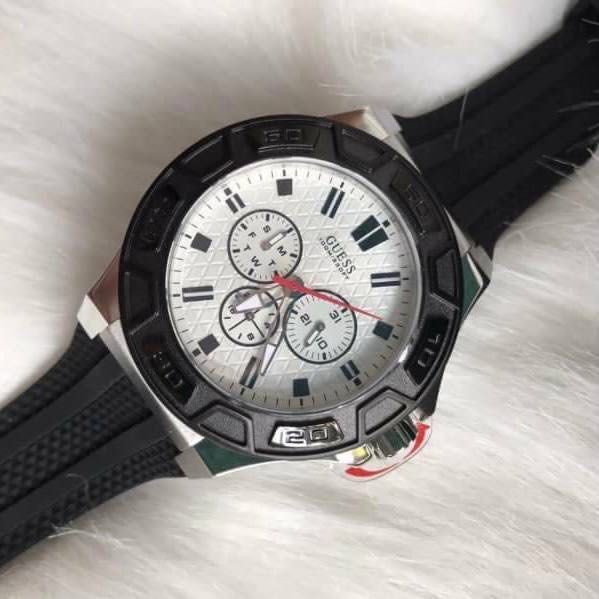 RESTOCK ORIGINAL GUESS FORCE WHITE DIAL BLACK RUBBER MENS WATCH W0674G3 Men s Fashion Watches Accessories Watches on Carousell