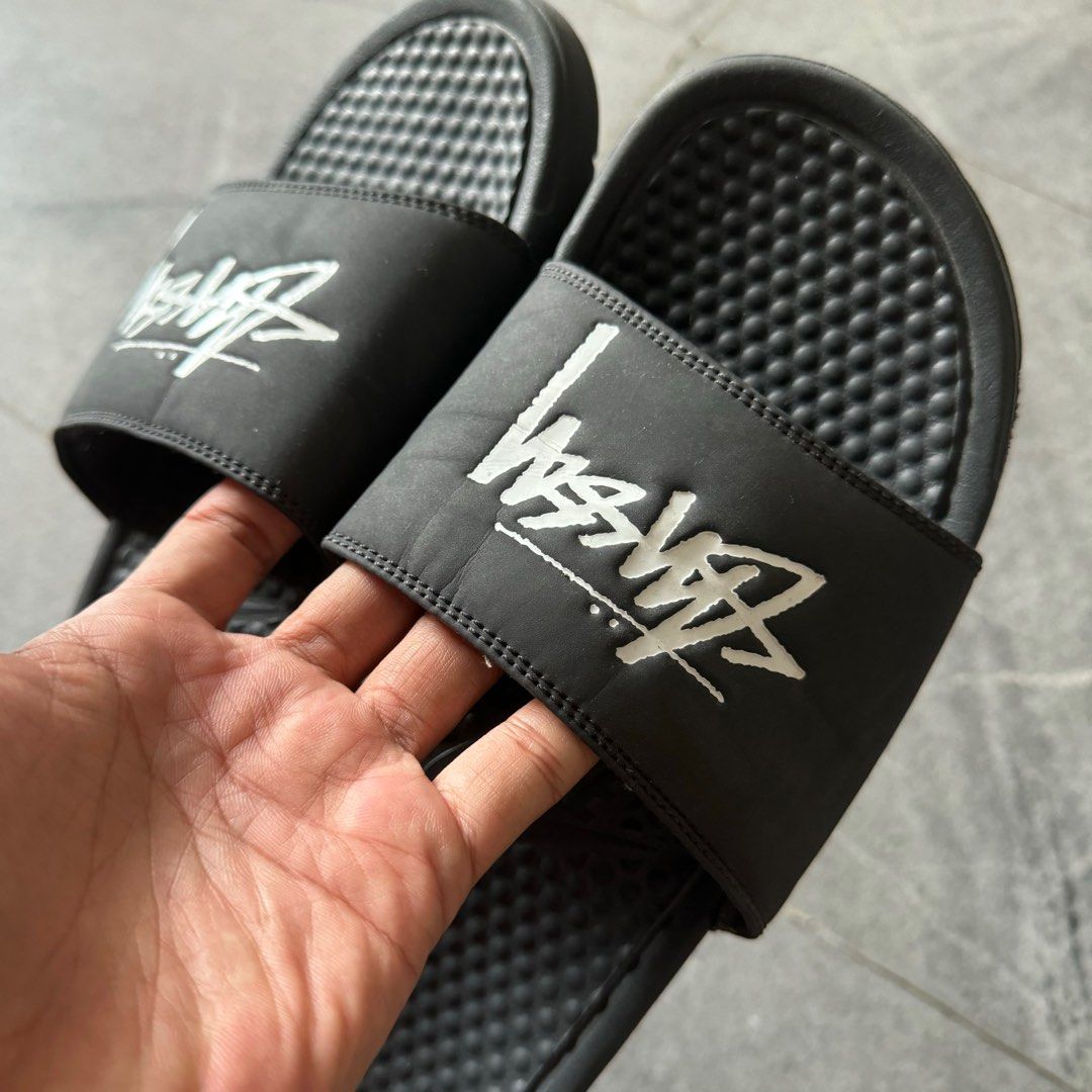 Sandal ds nike x Stussy benassi 1.0 off noir black slide