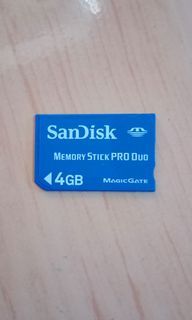 Sandisk Memory Stick Pro Duo 4gb for sale