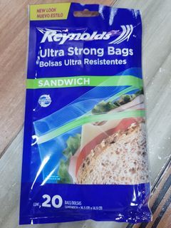Sandwich Bag Reynolds Ziplock Reusable Zipper Bags Resealable Ultra Strong Bags