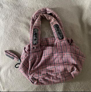 See by Chloe Cotton Red Check Hobo Shoulder Bag